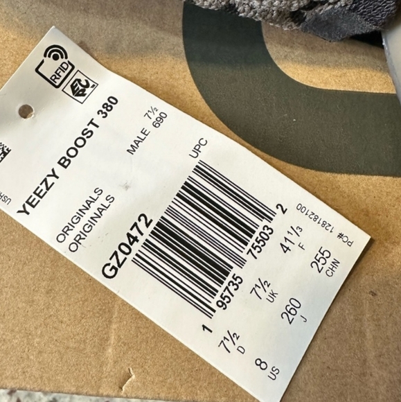 NWT Men's Adidas Yeezy Boost 380 Stone Salt - Picture 6 of 11